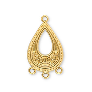 Benodigdheden van Stainless steel Roestvrij staal (RVS) hangers drop with 3 loops Gold