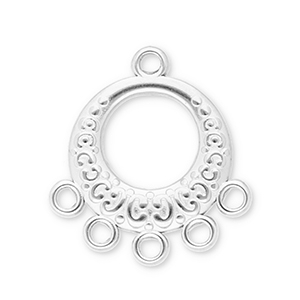 Benodigdheden van Stainless steel Roestvrij staal (RVS) hangers round with 5 loops Silver