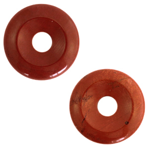 Natuursteen hangers graniet disc Red ochre brown