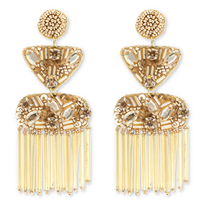 Musthave oorbellen / oorstekers met glaskralen Gold