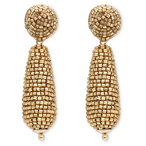 Musthave oorbellen / oorstekers met glaskralen drop Gold