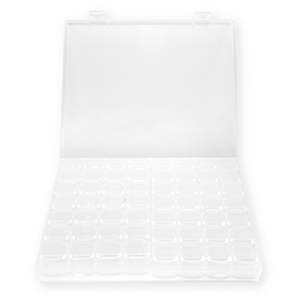 Sieraden opbergbox met 14x4 bakjes Transparent