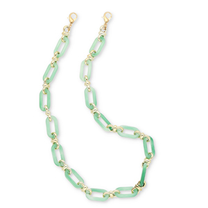 Musthave telefoonkoord van acryl Jade green-gold