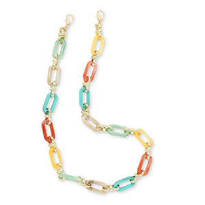 Musthave telefoonkoord van acryl Multicolour-gold
