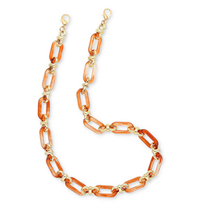 Musthave telefoonkoord van acryl Orange-gold