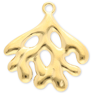 Bedels van Stainless steel Roestvrij staal (RVS) coral Gold