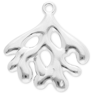 Bedels van Stainless steel Roestvrij staal (RVS) coral Silver