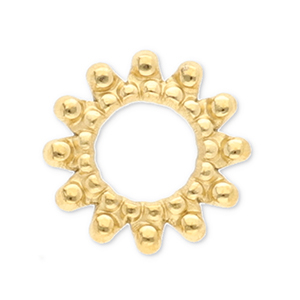 Benodigdheden van Stainless steel Roestvrij staal (RVS) bedels / tussenstuk Bali ring Gold