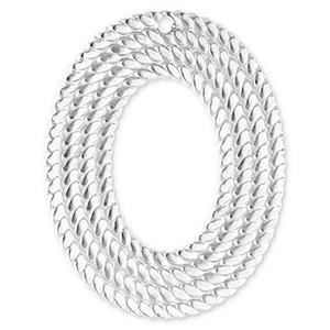 Bedels van Stainless steel Roestvrij staal (RVS) oval Silver