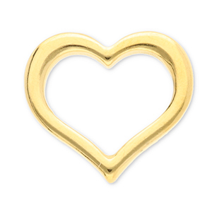 Benodigdheden van Stainless steel Roestvrij staal (RVS) tussenstuk heart Gold