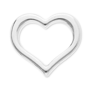 Benodigdheden van Stainless steel Roestvrij staal (RVS) tussenstuk heart Silver