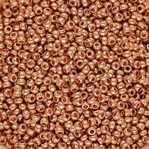 Rocailles Preciosa 8/0 Metallic rose gold