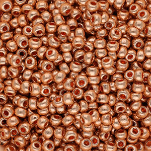 Rocailles Preciosa 6/0 Metallic rose gold