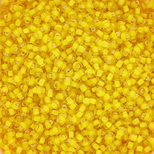 Rocailles Preciosa Ornela 8/0-85016 White lining-sunshine yellow