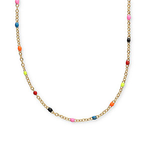 Kettingen van Stainless steel Roestvrij staal (RVS) Neon multicolour-gold