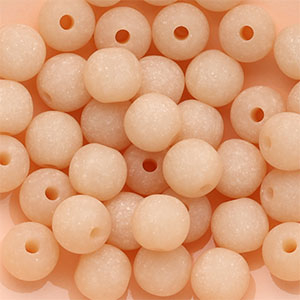 Super Polaris Apaco kralen 6mm rond matt Light peach