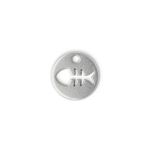 Metaal bedels DQ tussenstuk fishbone Antiek zilver (nikkelvrij)