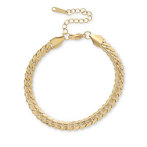 Armbanden van Stainless steel Roestvrij staal (RVS) snake Gold