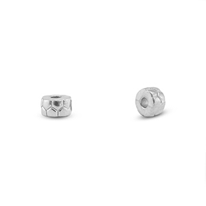 Kralen van Stainless steel Roestvrij staal (RVS) rondelle Silver