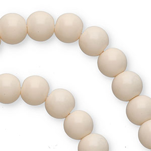 Glaskralen 6 mm opaque Light cream peach