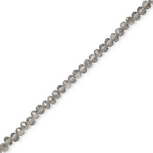 Facet kralen top quality disc 4x3mm Grey-pearl shine coating