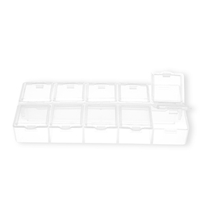 Sieraden opbergbox met 10 vakken Transparent