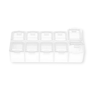 Sieraden opbergbox met 10 vakken Transparent