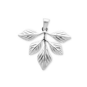 Bedels van Stainless steel Roestvrij staal (RVS) leafs Silver