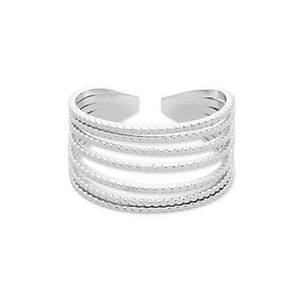 Ringen van Stainless steel Roestvrij staal (RVS) Silver