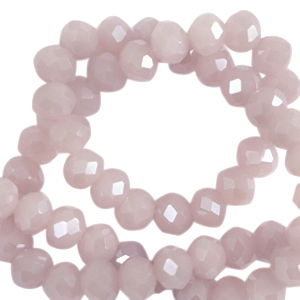 Facet kralen top quality disc 3x2 mm Lavender fog-pearl shine coating