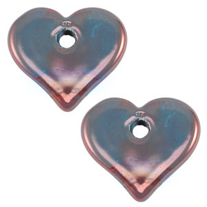 Grieks keramiek DQ heart Purple-bronze
