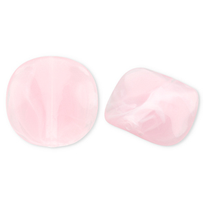 Kralen van acryl organic Light pink-white
