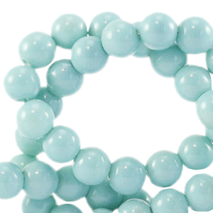 Glaskralen 4 mm opaque Pagoda blue