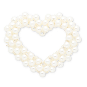 Statement hangers open heart White
