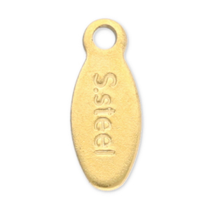 Benodigdheden van Stainless steel Roestvrij staal (RVS) end tag "S.steel" Gold