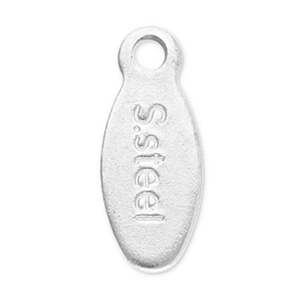 Benodigdheden van Stainless steel Roestvrij staal (RVS) end tag "S.steel" Silver