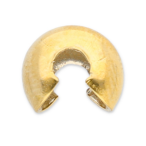 Benodigdheden van Stainless steel Roestvrij staal (RVS) knijpkraal verbergers 6mm Gold