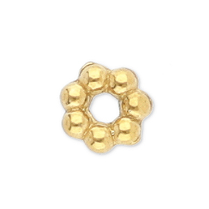 Kralen van Stainless steel Roestvrij staal (RVS) spacer Bali ring 3mm Gold