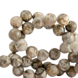 Kralen natuursteen marmer 8mm Taupe greige