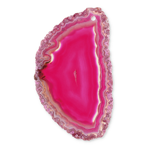 Hangers van natuursteen agaat drop Multicolour pink-orange