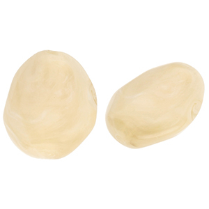 Kralen van acryl egg-shaped Beige brown-marble