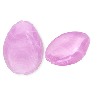 Kralen van acryl drop Lavender purple-marble