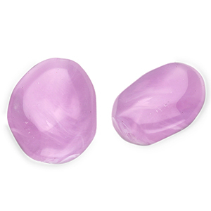 Kralen van acryl egg-shaped Lavender purple-marble