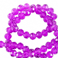 Facet kralen top quality disc 6x4mm Tillandsia purple