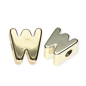 Acryl letterkralen letter W Gold