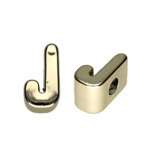 Acryl letterkralen letter J Gold