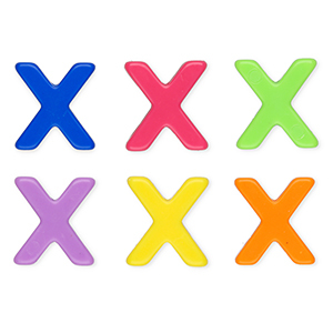 Acryl letterkralen letter X Multicolour