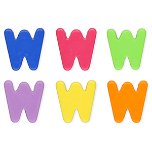 Acryl letterkralen letter W Multicolour
