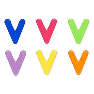 Acryl letterkralen letter V Multicolour
