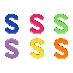 Acryl letterkralen letter S Multicolour